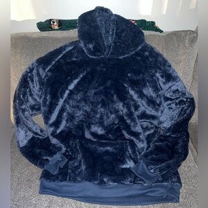 Plush Navy Blue Hoodie